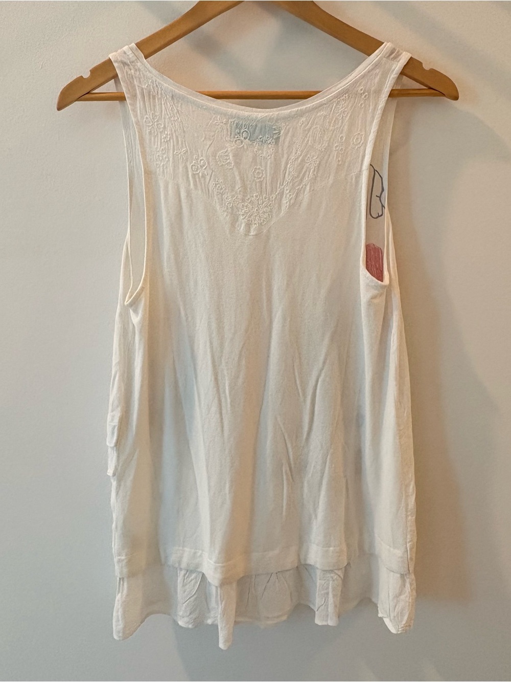 Desigual White Embroidered Floral Sleeveless Top - Picture 7 of 10